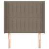 vidaXL Cabecero con orejas de tela gris taupe 103x16x118/128 cm