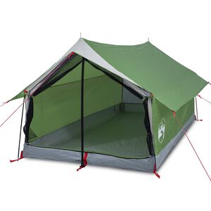 vidaXL Tienda de campa&ntilde;a para 2 personas impermeable verde