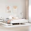 vidaXL Cama sin colch&oacute;n madera maciza de pino blanca 180x200 cm