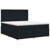 vidaXL Cama box spring con colch&oacute;n Negro 160 x 200 cm Tela
