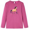 Camiseta infantil de manga larga frambuesa 104