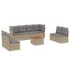 vidaXL Set de sof&aacute;s de jard&iacute;n 9 pzas con cojines rat&aacute;n sint&eacute;tico beige
