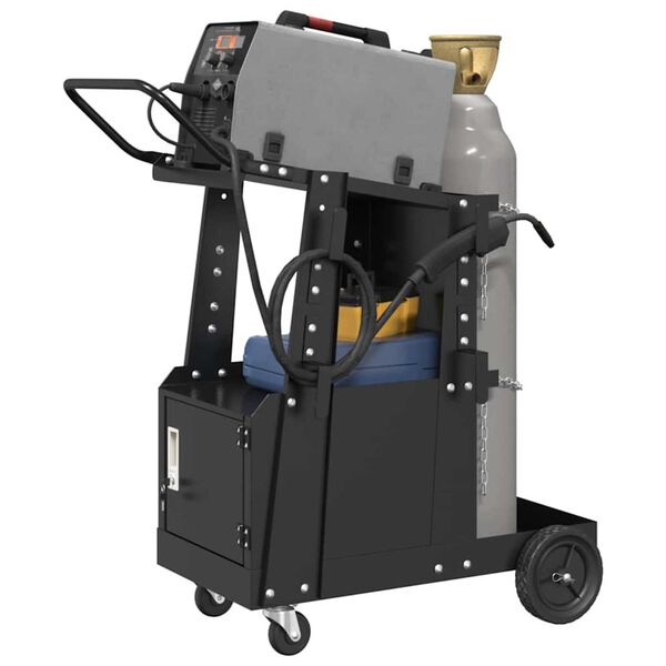 vidaXL Carro de soldadura Negro 90 x 46 x 96 cm Acero