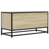 vidaXL Mueble TV metal y madera ingenier&iacute;a roble Sonoma 80x34,5x40 cm