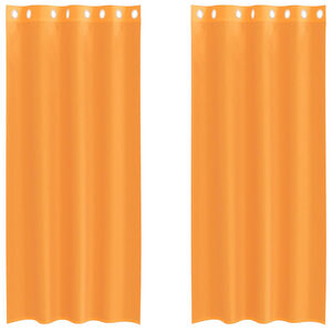 vidaXL Cortinas de gasa con ojales 2 uds naranja 140x225 cm