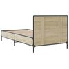 vidaXL Estructura cama madera ingenier&iacute;a metal roble Sonoma 90x200 cm