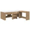vidaXL Cama alta para ni&ntilde;os con escritorio 2 uds. Roble artisan