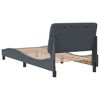 vidaXL Estructura de cama sin colch&oacute;n terciopelo gris oscuro 90x200 cm