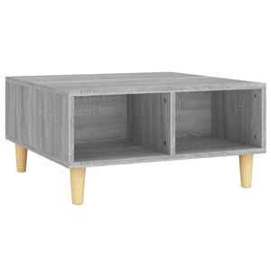 vidaXL Mesa de centro madera de ingenier&iacute;a gris Sonoma 60x60x30 cm