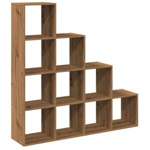 vidaXL Librer&iacute;a divisora 4 niveles roble artisan 131,5x29x131,5 cm