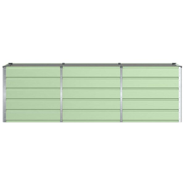 vidaXL Jardinera Verde 240 x 80 x 75 cm Acero