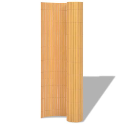 vidaXL Valla de jardín de doble cara PVC amarilla 90x500 cm