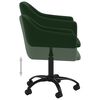 vidaXL Sillas de comedor giratorias 4 uds terciopelo verde oscuro