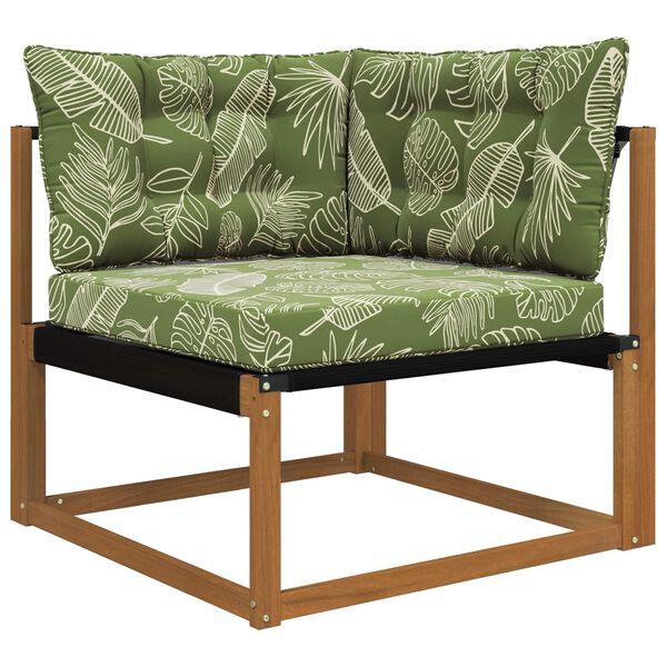 vidaXL Coj&iacute;n para sof&aacute; de exterior 3 pcs Dise&ntilde;o de Hojas Poli&eacute;ster