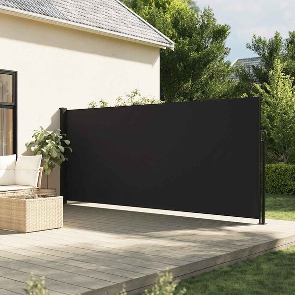 vidaXL Toldo lateral retráctil negro 160x500 cm