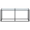 vidaXL Mesa consola vidrio templado mármol blanco 180x35x75,5 cm