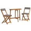 vidaXL Conjunto bistro 3 pcs Aceite Natural Madera de Acacia S&oacute;lida