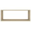 vidaXL Estante cubo pared 6 uds contrachapado roble Sonoma 60x15x23 cm