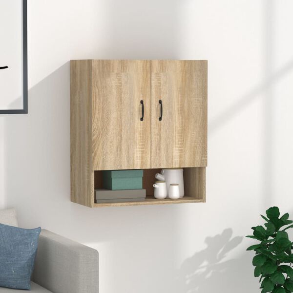 vidaXL Armario de pared madera contrachapada roble sonoma 60x31x70 cm