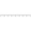 vidaXL Valla de jard&iacute;n con puntas de lanza acero negro (1-1,25)x13,6 m