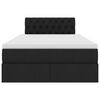 vidaXL Cama con almacenamiento y LED Negro 120 x 190 cm Poliéster
