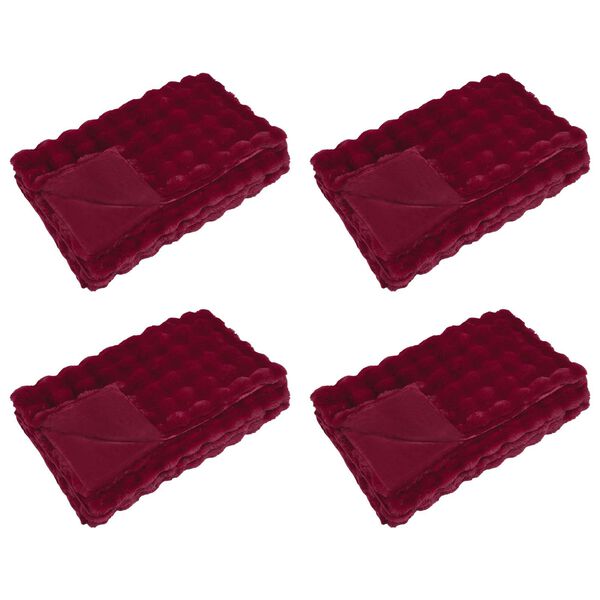 vidaXL Manta de de conejo sint&eacute;tico antideslizante Olite 4 pcs