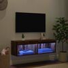 vidaXL Conjunto de mueble de TV con LED Madera Vieja 100 x 30 x 30 cm
