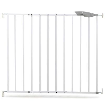 Fenss Puerta de seguridad Oslo 73-107 cm metal blanco 64633