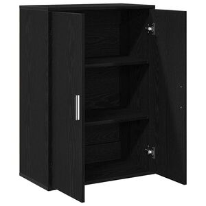vidaXL Aparador Roble Negro 60 x 31 x 84 cm Madera de ingenier&iacute;a
