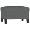 vidaXL Sill&oacute;n con taburete tela gris oscuro 60 cm