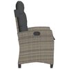 vidaXL Sillones reclinable jard&iacute;n y cojines 2 uds rat&aacute;n sint&eacute;tico gris