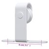 vidaXL Kit mini puerta corredera armario acero carbono blanco 122 cm