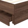 vidaXL Estructura de cama Roble Marr&oacute;n 100 x 200 cm Madera Ingenieril