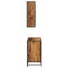 vidaXL Juego de muebles de ba&ntilde;o con estante 2 pcs Madera envejecida