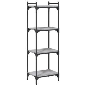 vidaXL Librer&iacute;a 4 estantes madera ingenier&iacute;a gris Sonoma 40x30x120 cm