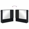vidaXL Juego de muebles de ba&ntilde;o Montaje en la pared 3 pcs Negro