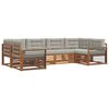 vidaXL Conjunto de sof&aacute;s de exterior 6 pcs Gris Natural y Claro