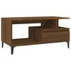vidaXL Mesa de centro madera contrachapada roble marr&oacute;n 90x49x45 cm