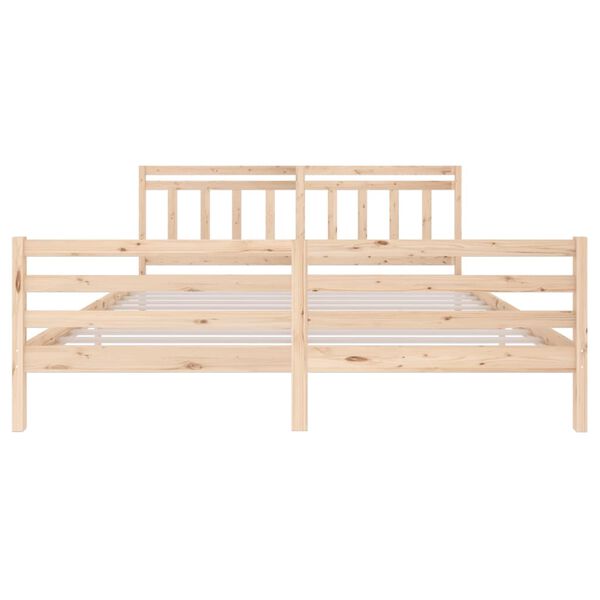 vidaXL Estructura de cama de madera maciza 200x200 cm