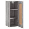 vidaXL Armario de pared madera de ingenier&iacute;a gris Sonoma 34,5x34x90 cm