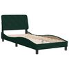 vidaXL Estructura de cama sin colch&oacute;n terciopelo verde oscuro 90x200cm