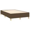 vidaXL Cama box spring con colch&oacute;n y LED tela marr&oacute;n oscuro 120x200 cm