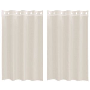 vidaXL Cortinas de gasa con ojales 2 uds crema 140x175 cm