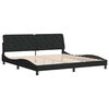 vidaXL Estructura cama sin colch&oacute;n terciopelo negro 200x200 cm