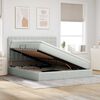 vidaXL Cama con almacenamiento y LED Gris Claro 160 x 200 cm