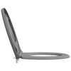 vidaXL Asiento de WC Gris 44,5 x 37,3 x 4,3 cm Duroplast