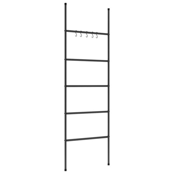 vidaXL Toallero Escalera con 5 Niveles Negro 58x175 cm Hierro