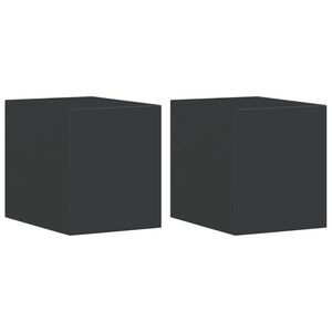 vidaXL L&aacute;mparas de pared de exterior 2 uds aluminio fundido negro