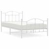 vidaXL Estructura cama sin colch&oacute;n con estribo metal blanco 100x200 cm