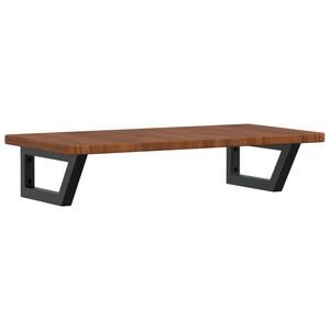 vidaXL Estante de lavabo de pared de acero y madera maciza de roble